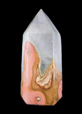Polychrome Jasper Fully Polished And Facetted Point/ Tower Specimen.   SP17632POL