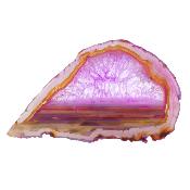 Agate Polished Front & Rear Face Slice Specimen Coloured Pink.   SP17646POL