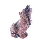 Carving Of A Wolf In Que Sara Stone (Volcanic Rhyolite).   SP17670POL
