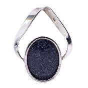 925 Silver pendant featuring a single oval shaped cabochon in Blue Goldstone.   SP4183PEND