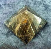SMOKEY QUARTZ WITH RUTILE PYRAMID. SP5236POL