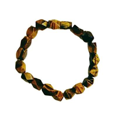 Facetted Bead Bracelet In Tiger's Eye.     SPR14963BR