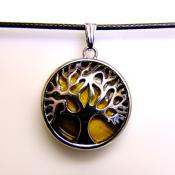 Tree Of Life Pendant Style Necklace With Tigerseye.   SPR15501PEND