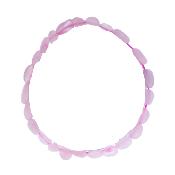 Polished Pebble Elasticated Bracelet In Rose Quartz.   SPR17428BR