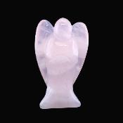 Gemstone Angel Carvings In Rose Quartz.   SPR17727POL