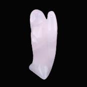 Gemstone Angel Carvings In Rose Quartz.   SPR17727POL