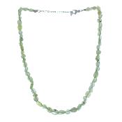 Polished Pebble Necklace In Prehnite.   SPR17853NEC