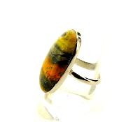 BUMBLE BEE JASPER 925 SILVER RING.   SP11659RNG