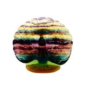 Carving Of A Peacock In Rainbow Fluorite.   SP16841POL