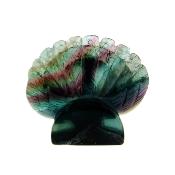 Carving Of A Peacock In Rainbow Fluorite.   SP16842POL