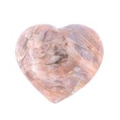Gemstone Polished Heart In Peach/ Grey Moonstone.   SP17356POL