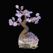 Gem Tree With Amethyst Druze Base Fimo Clay Trunk & Amethyst Leaves.   SP17500POL