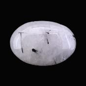 Tourmaline Crystals In Quartz Fully polished Oval Palm Stone.   SP17546POL