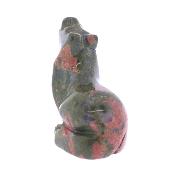 Carving Of A Wolf In Unakite.   SP17668POL