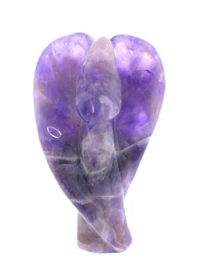 Gemstone Angel Carving In Chevron Amethyst.   SP17774POL