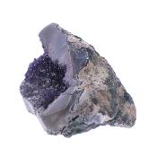 Agate Rimmed Amethyst Geode Specimen With Polished Edge.   SP17814SLF 