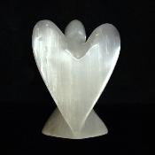 Angel Carving in Selenite (Satin Spar) Small Size.   SPR15838POL