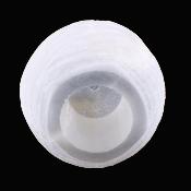 Selenite/ Satin Spar Spherical Tea Light Holder With Textured Surface.   SPR17520    