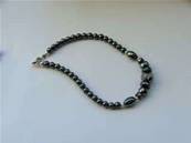 Hematite Bracelet with 3 Faceted Beads. cyb83041