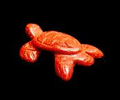 CARVING OF A TURTLE IN COPPER GOLDSTONE.   SP12235POL