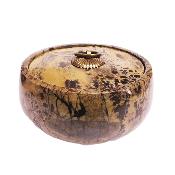 Trinket Bowl/ Container With Lid In Picture Jasper.   SP17218POL