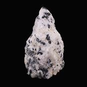 Black Tourmaline In Quartz Raw Crystal Specimen With Flat Cut Base To Stand.   SP17404