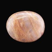 Peach Moonstone Fully polished Oval Palm Stone.   SP17543POL