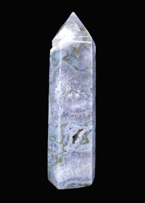 Moss Agate Fully Polished And facetted Point/ Tower Specimen.   SP17568POL