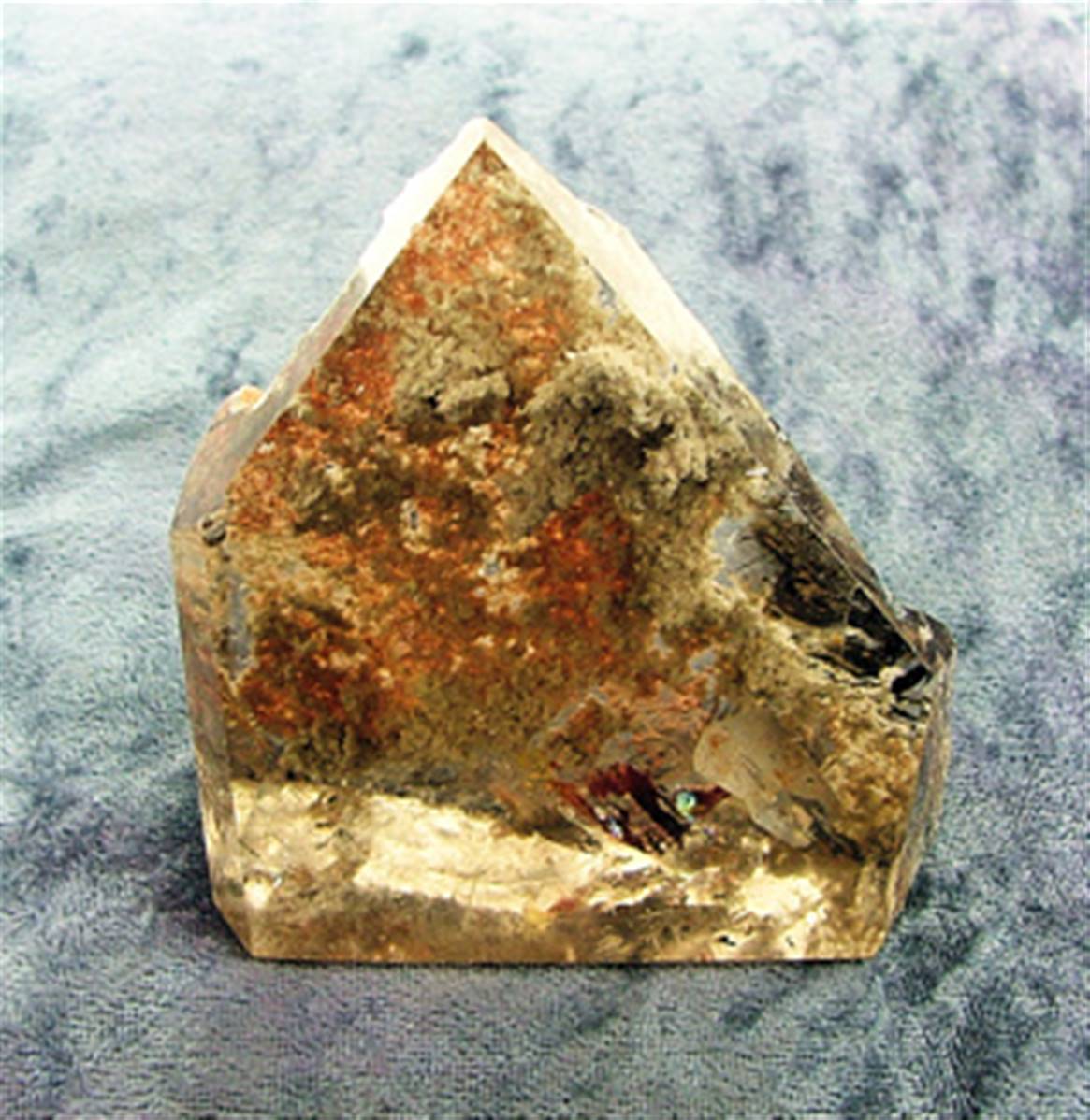 CHLORITE IN QUARTZ PART POLISHED POINT. SP6582POL