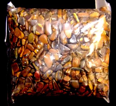 TIGER'S EYE MINI POLISHED CRYSTAL CHIPS (1Kg BAG).   SPR13087WH