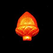 Squirrel carving in Copper Goldstone with Acorn.   SPR15438POL+A