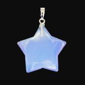 Star Pendant Necklace In Opalite On Waxed Cord.   SPR15995PEND