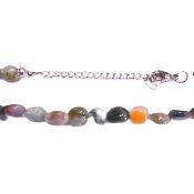 Polished Pebble Necklace In Agate.   SPR17435NEC