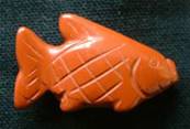 CARVING OF FISH IN RED JASPER. SPR3977POL