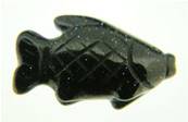 CARVING OF FISH IN BLUE GOLDSTONE. SPR3981POL
