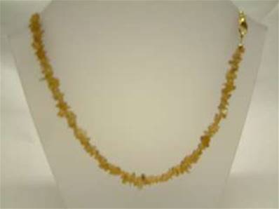HESSONITE GEM CHIP NECKLACE (10 PACK). 24" LONG. 36g. SPR869WH