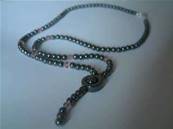 Hematite necklace with clasp. cyn82018