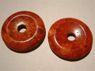 RED CORAL DONUTS LARGE APPROX 4CM CORDLG