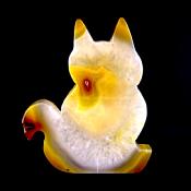 Agate Fully Polished Slice Specimen In Shape Of A Cat.   SP15461POL