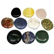 Set Of Ten Polished Palm Stones From Around The World.   SP15932POL