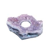 Amethyst Druze Single Candle Tea Light Holder.   SP17065SLF