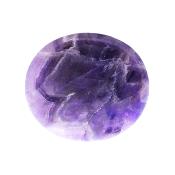 Chevron Amethyst Fully Polished Flat Pebble/ Palm Stone.   SP17385POL   
