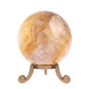 Gemstone Polished Sphere In Golden Healer Quartz.   SP17559POL