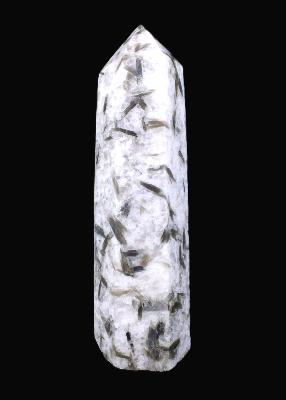 Green Tourmaline In Quartz Fully Polished And Facetted Point/ Tower Specimen.   SP17569POL