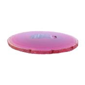 Agate Polished Front & Rear Face Slice Specimen Coloured Pink.   SP17647POL