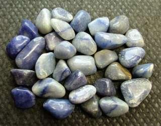 BLUE QUARTZ POLISHED TUMBLE STONES, GRADE A, SIZE 3. (1Kg BAG).   SPR4262WHB