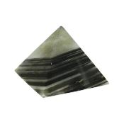 Pyramid in Black/ Grey Coloured Agate.   SP15675POL