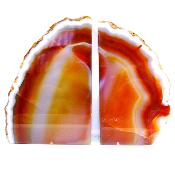 Pair Of Agate Polished Face Split Nodule Bookends.   SP16601SLF