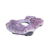 Amethyst Druze Single Candle Tea Light Holder.   SP17065SLF