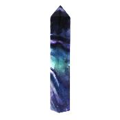 Fully Polished And facetted Point/ Tower in Green & Purple Fluorite.   SP17205POL  